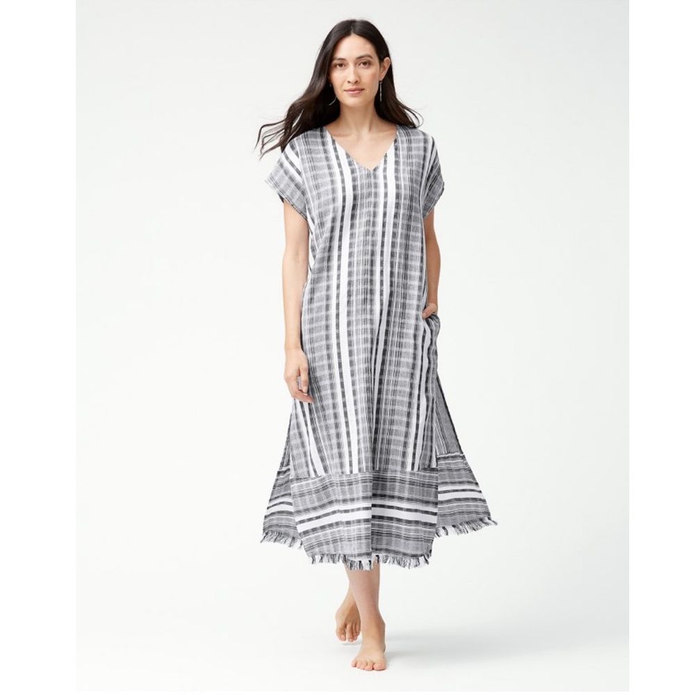 Tommy Bahama Yarn Dye Tea-Length Dress NWT